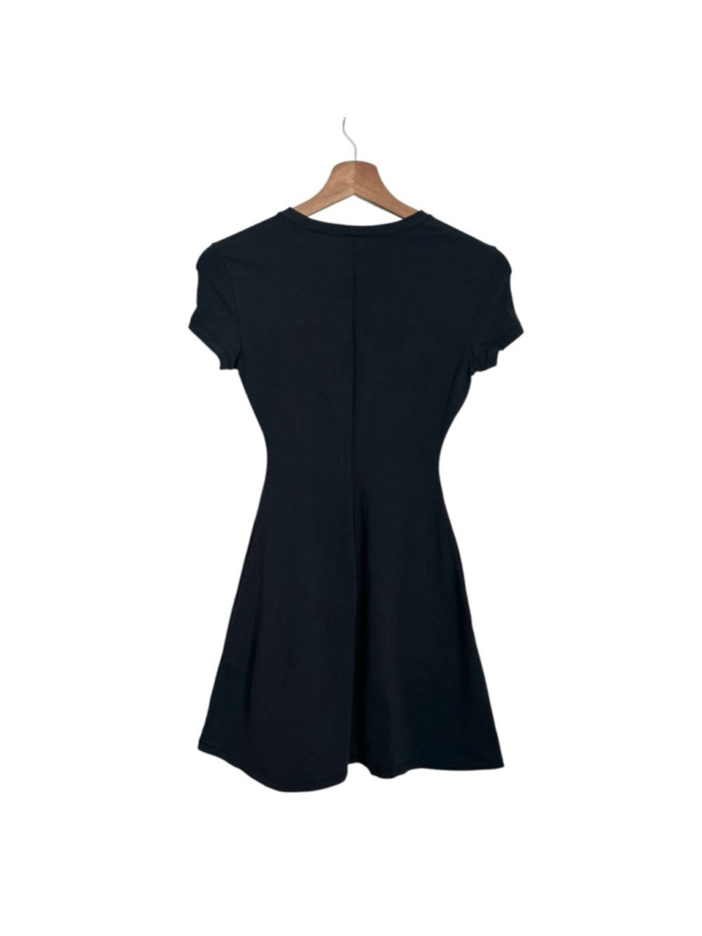 SKIMS Cotton Jersey Heart Cut Out Dress Soot Black Limited Edition Size XS - Picture 7 of 7
